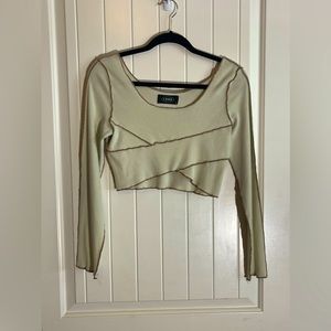 Long sleeved Asymmetric crop top